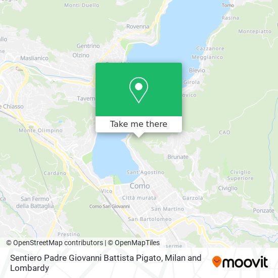 Sentiero Padre Giovanni Battista Pigato map