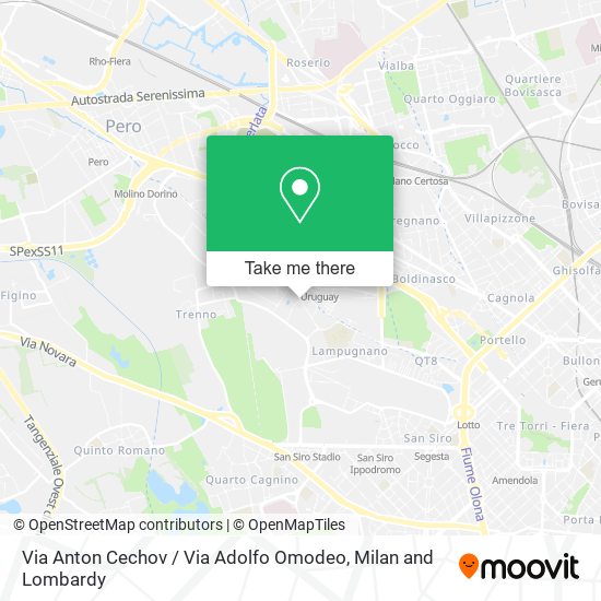 Via Anton Cechov / Via Adolfo Omodeo map