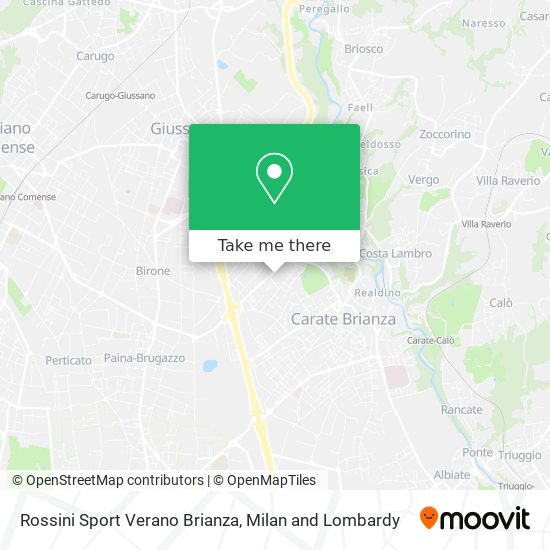 Rossini Sport Verano Brianza map