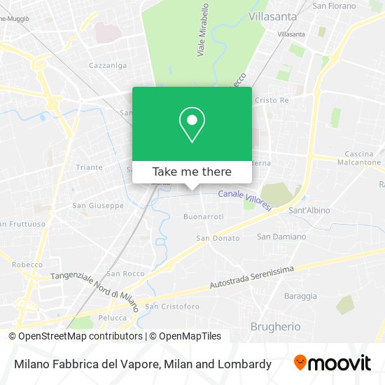 Milano Fabbrica del Vapore map