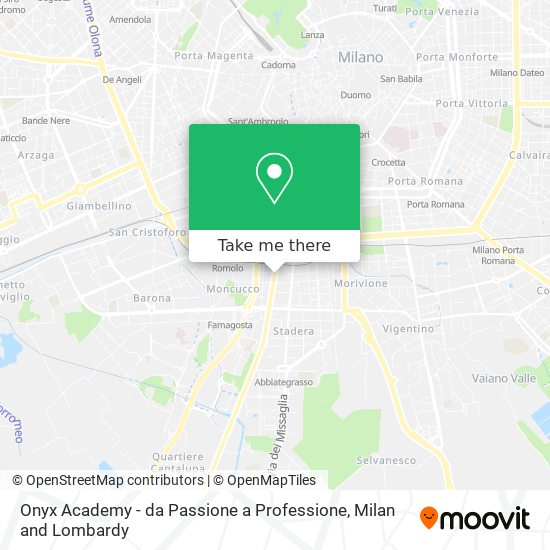 Onyx Academy - da Passione a Professione map