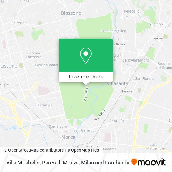 Villa Mirabello, Parco di Monza map