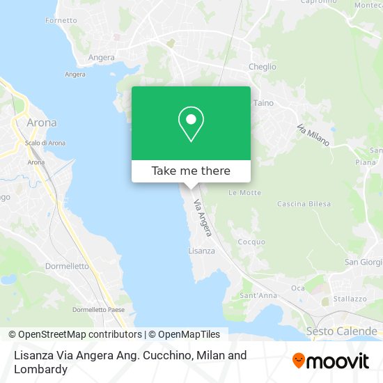 Lisanza Via Angera Ang. Cucchino map