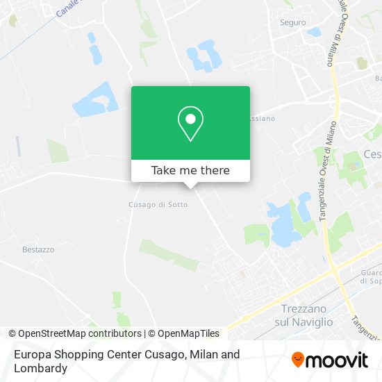 Europa Shopping Center Cusago map