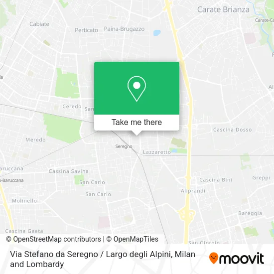 Via Stefano da Seregno / Largo degli Alpini map