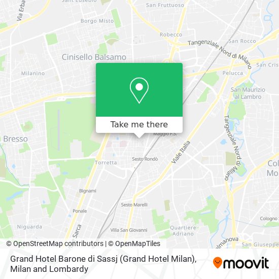 Grand Hotel Barone di Sassj (Grand Hotel Milan) map