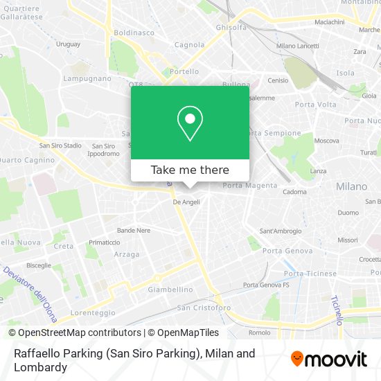 Raffaello Parking (San Siro Parking) map