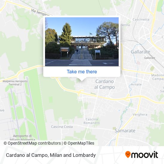 Cardano al Campo map