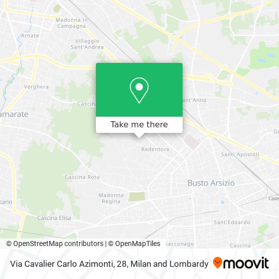 Via Cavalier Carlo Azimonti, 28 map