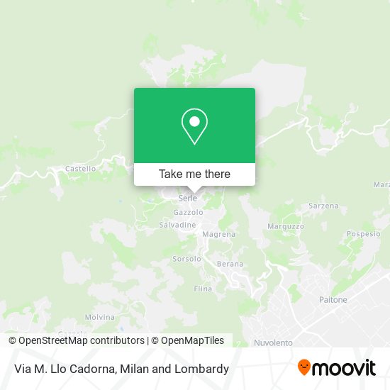 Via M. Llo Cadorna map