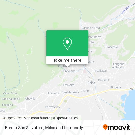 Eremo San Salvatore map