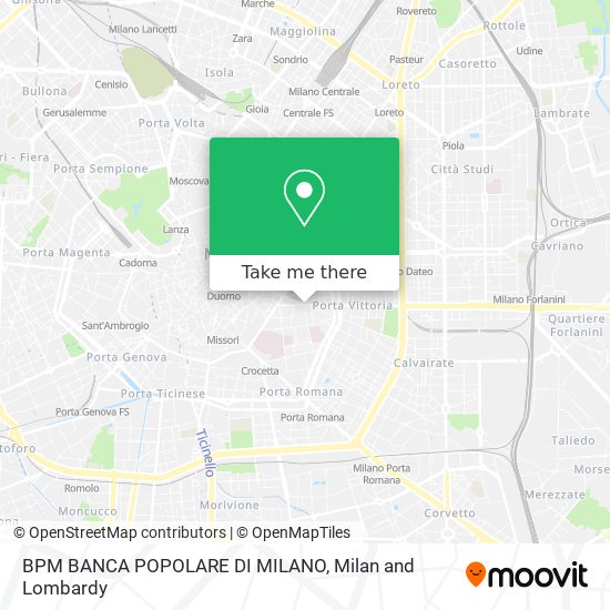 BPM BANCA POPOLARE DI MILANO map