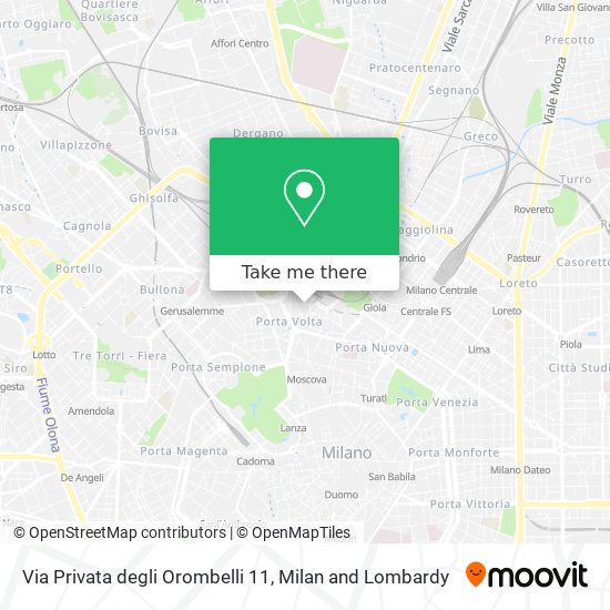 Via Privata degli Orombelli 11 map