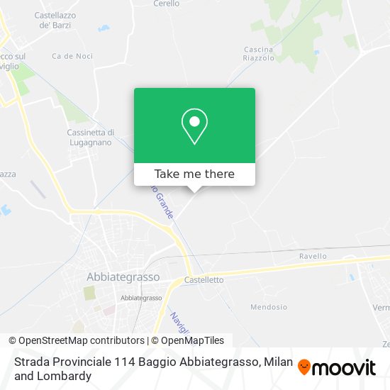 Strada Provinciale 114 Baggio Abbiategrasso map