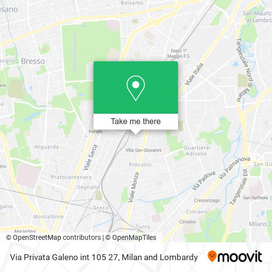 Via Privata Galeno int 105 27 map