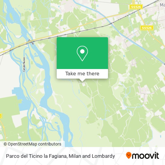 Parco del Ticino la Fagiana map