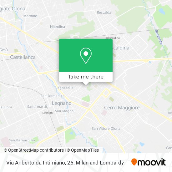 Via Ariberto da Intimiano, 25 map