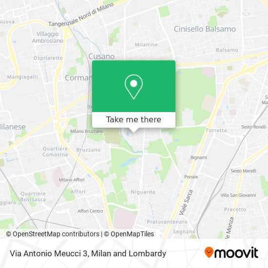 Via Antonio Meucci  3 map