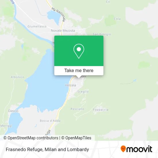 Frasnedo Refuge map