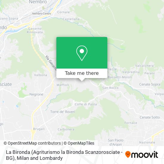 La Bironda (Agriturismo la Bironda Scanzorosciate - BG) map