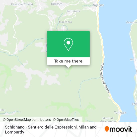 Schignano - Sentiero delle Espressioni map