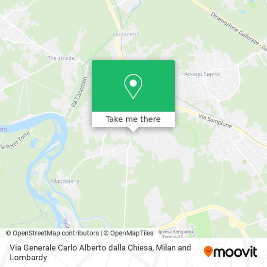 Via Generale Carlo Alberto dalla Chiesa map