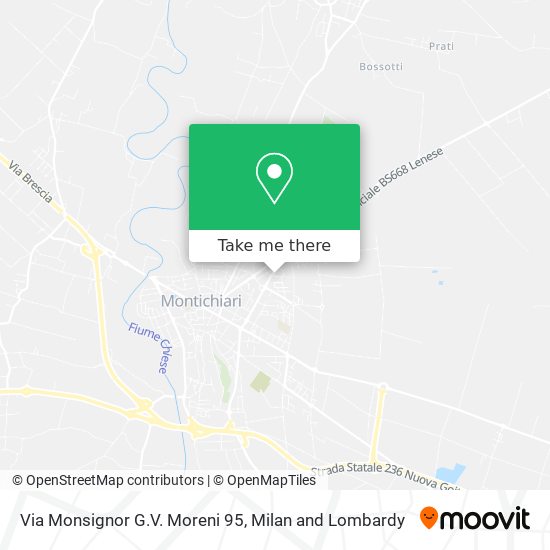 Via Monsignor G.V. Moreni 95 map