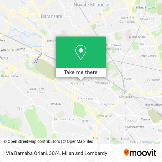 Via Barnaba Oriani, 30/4 map