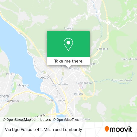 Via Ugo Foscolo  42 map