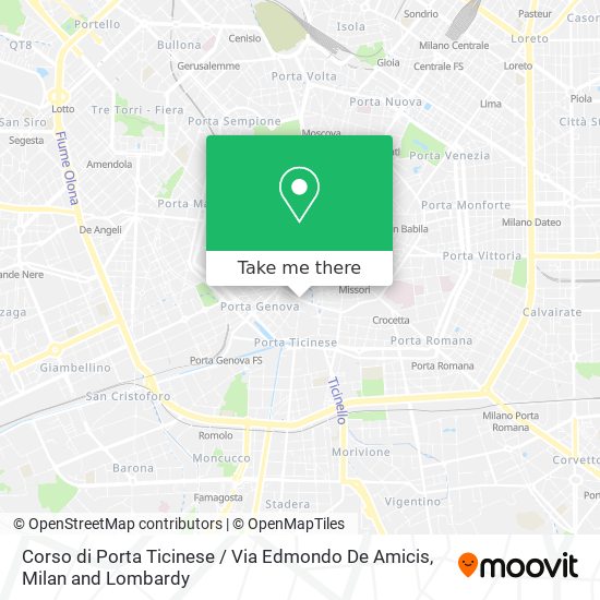 Corso di Porta Ticinese / Via Edmondo De Amicis map