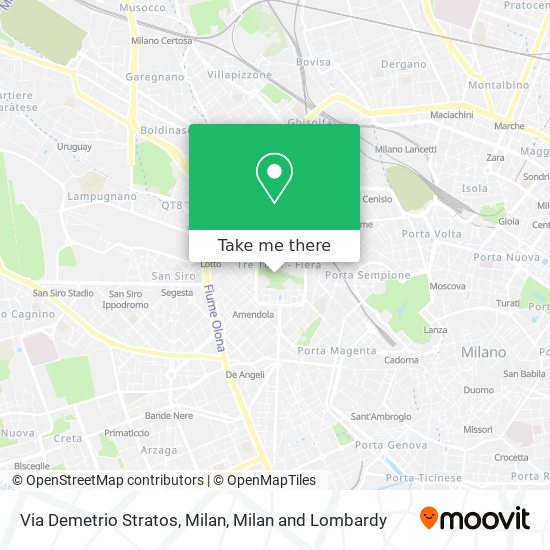 Via Demetrio Stratos, Milan map