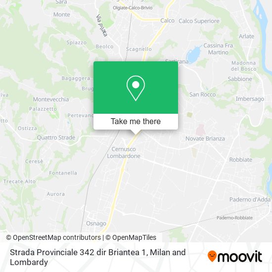 Strada Provinciale 342 dir Briantea 1 map