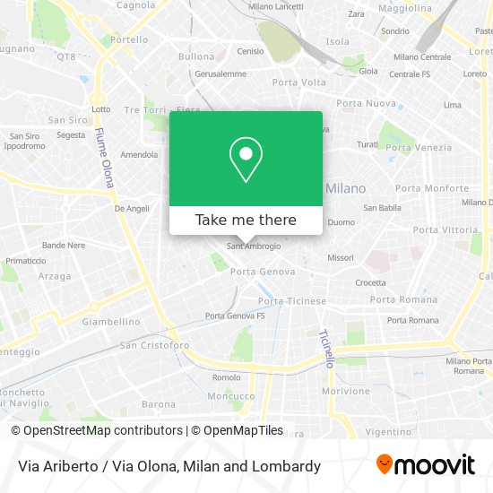 Via Ariberto / Via Olona map