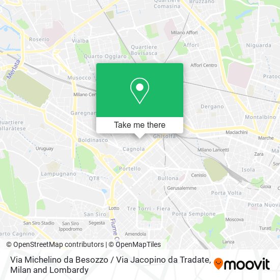 Via Michelino da Besozzo / Via Jacopino da Tradate map