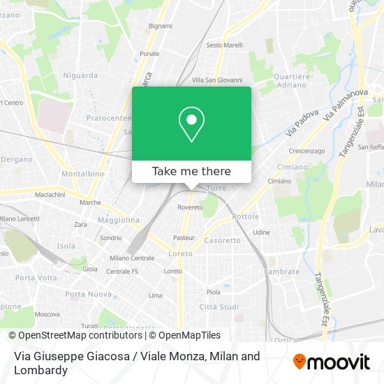 Via Giuseppe Giacosa / Viale Monza map