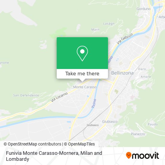 Funivia Monte Carasso-Mornera map