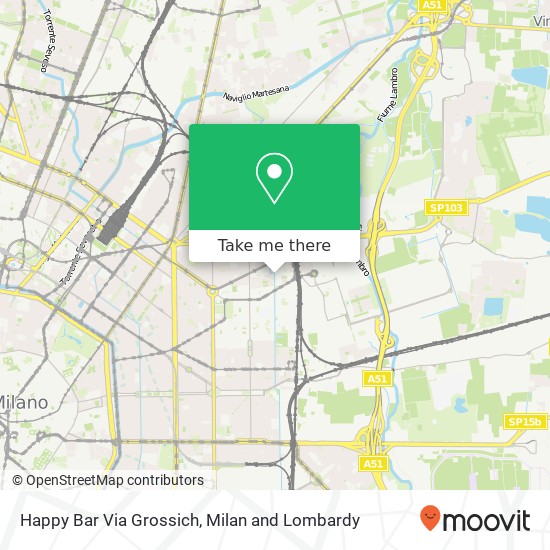 Happy Bar Via Grossich map