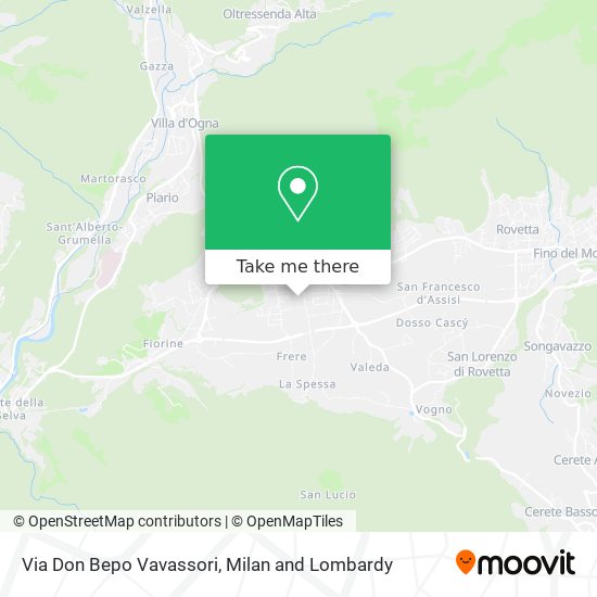 Via Don Bepo Vavassori map