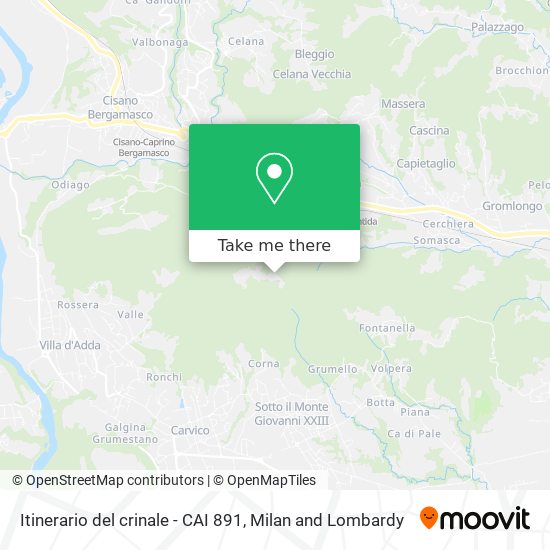 Itinerario del crinale - CAI 891 map