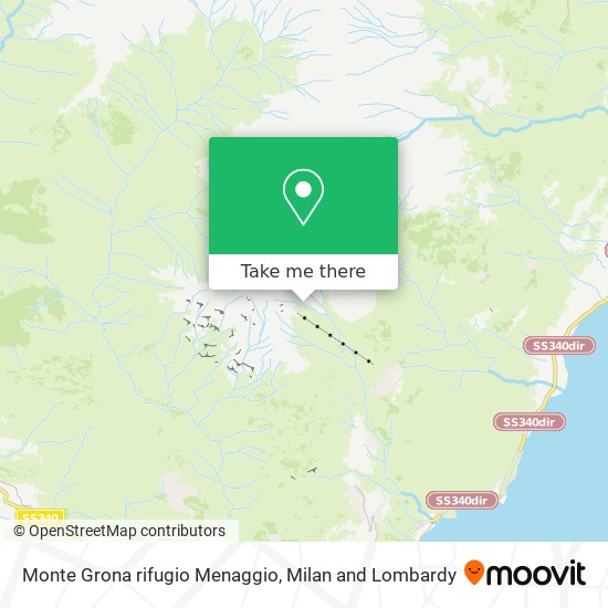 Monte Grona rifugio Menaggio map