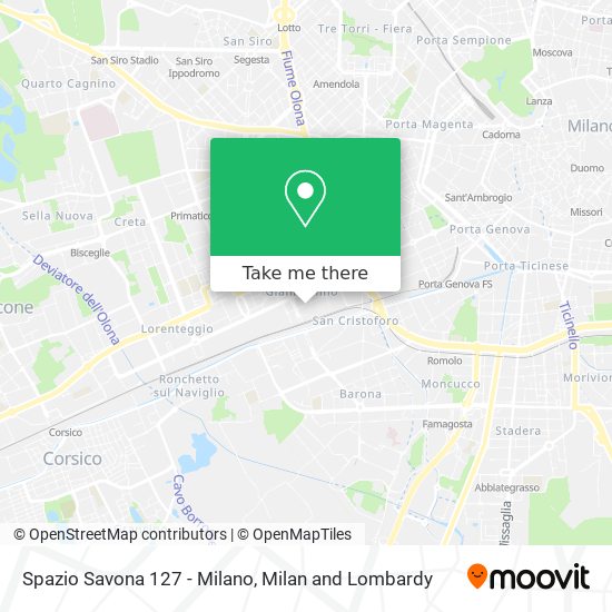 Spazio Savona 127 - Milano map