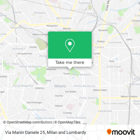 Via Manin Daniele 25 map