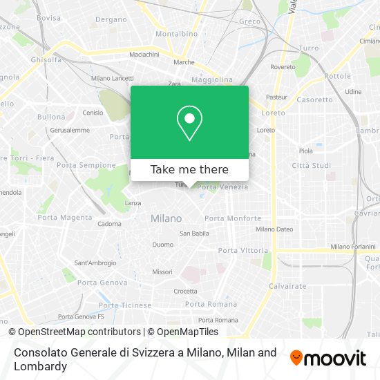 Consolato Generale di Svizzera a Milano map