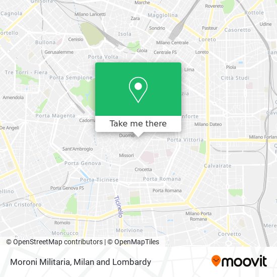 How to get to Moroni Militaria in Milano by Bus, Metro, Train or Light Rail?