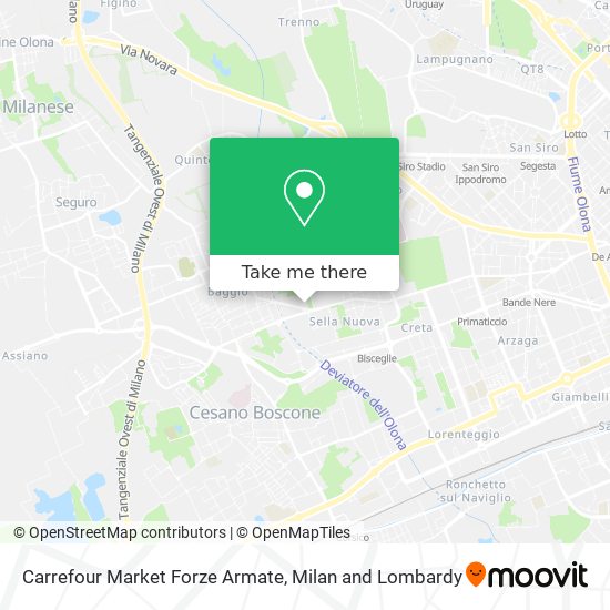 Carrefour Market Forze Armate map