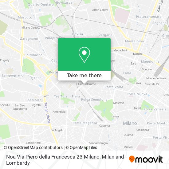 Noa Via Piero della Francesca 23 Milano map