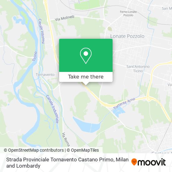Strada Provinciale Tornavento Castano Primo map