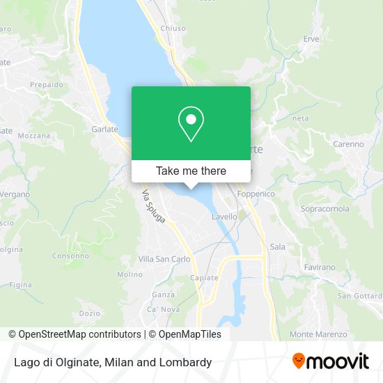 Lago di Olginate map