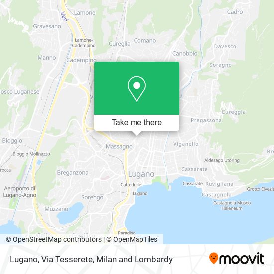 Lugano, Via Tesserete map