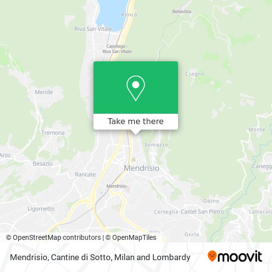 Mendrisio, Cantine di Sotto map